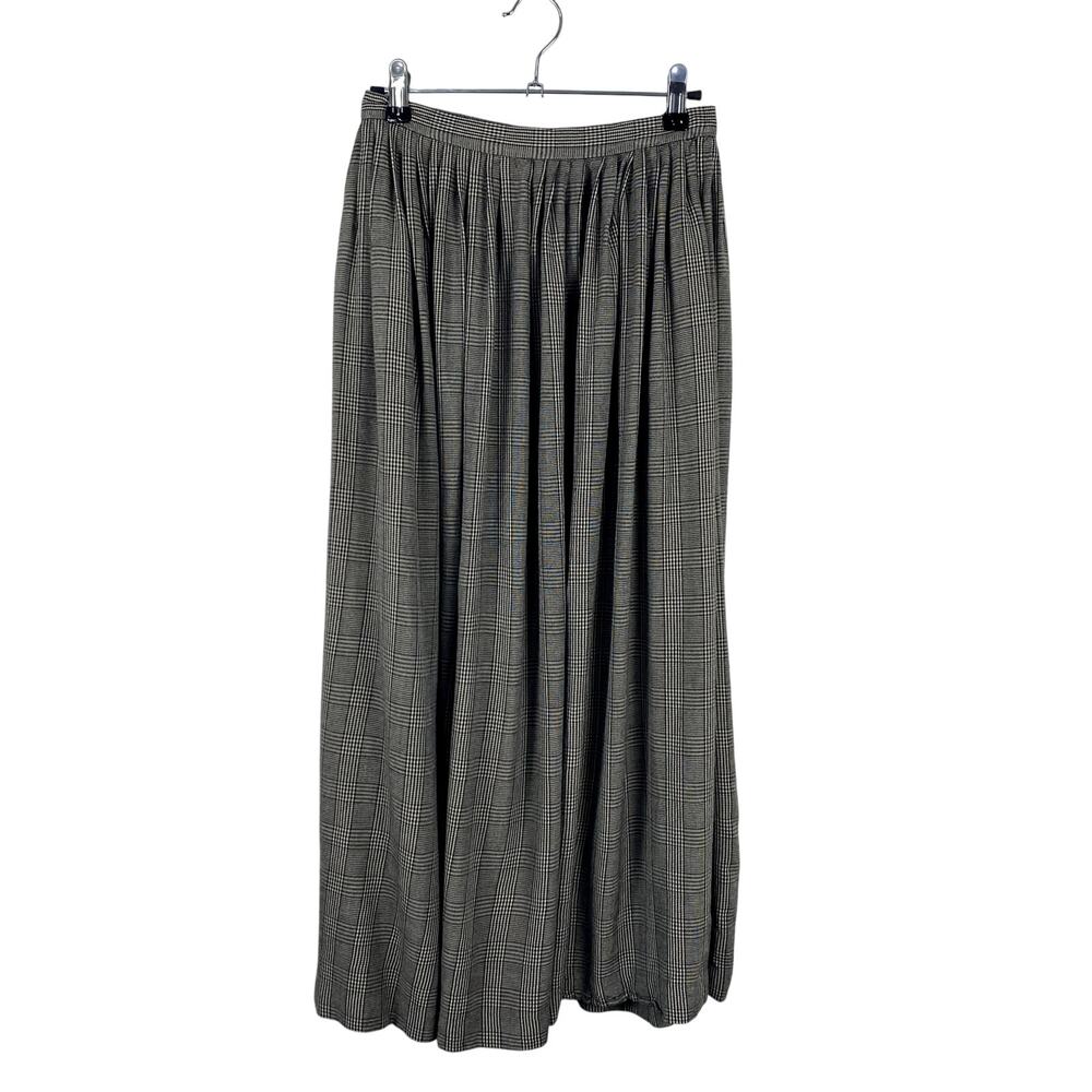 Basco All American Sportswear True Vintage HIgh Waisted Plaid Pleated Midi Skirt